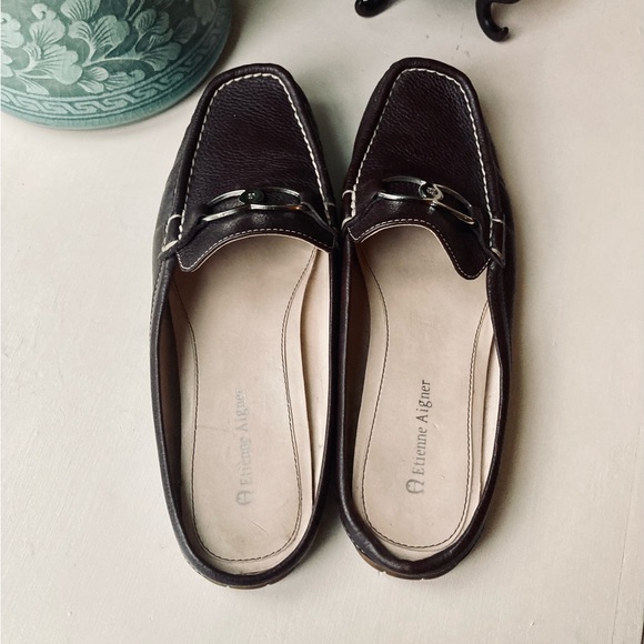 Etienne Aigner Wycliff leather mule size 8.5M - Picture 2 of 6